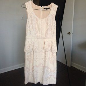 BCBGMAXAZRIA cream cocktail dress